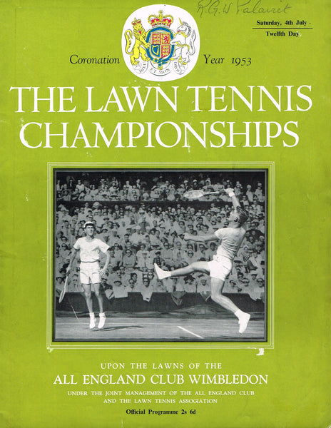 1953 Wimbledon Championships Daily Programmes Tennis Gallery Wimbledon