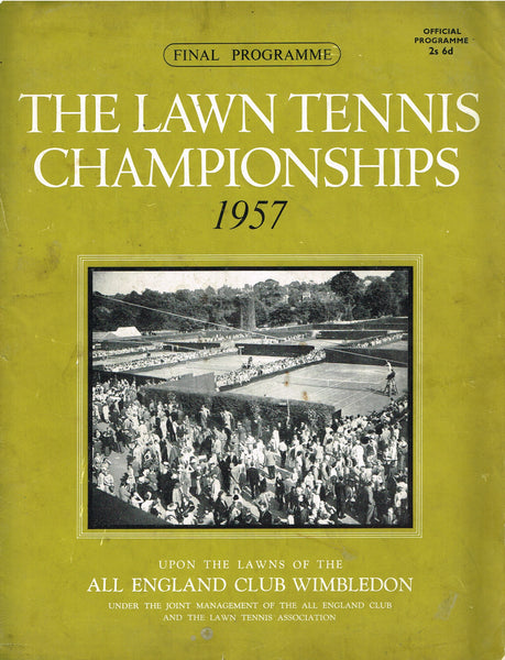 1957 Wimbledon Championships Final Programme Tennis Gallery Wimbledon