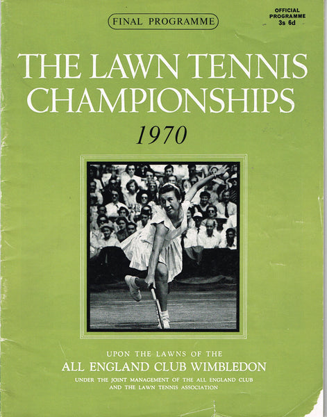 1970 Wimbledon Final Programme with Full Results Tennis Gallery Wimbledon