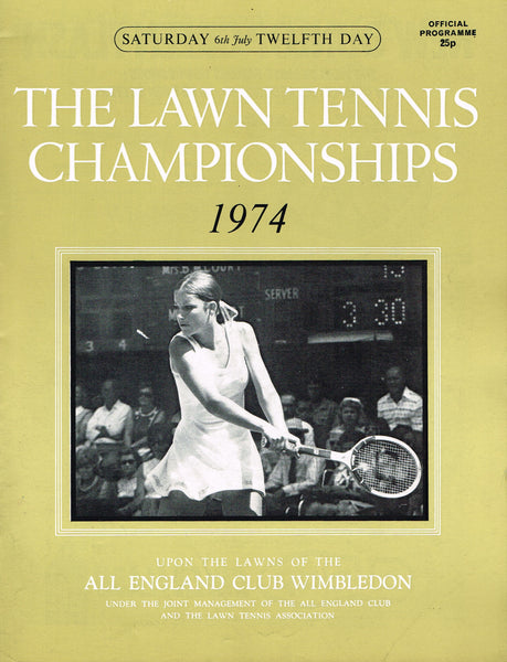 1974 Wimbledon Championships Daily Programmes Tennis Gallery Wimbledon