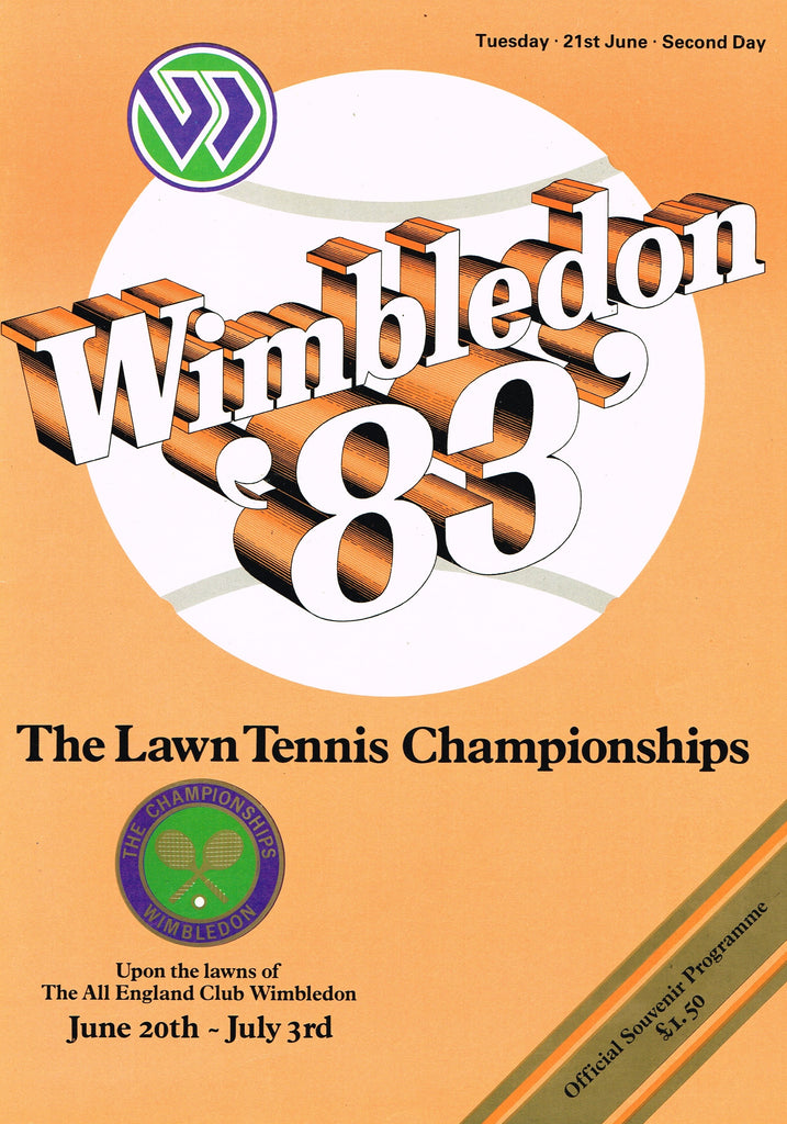 1983 Wimbledon Championships Daily Programmes