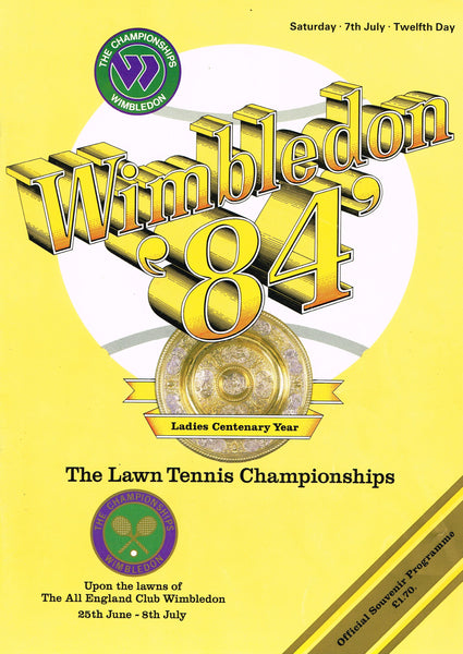 1984 Wimbledon Championships Daily Programmes Tennis Gallery Wimbledon