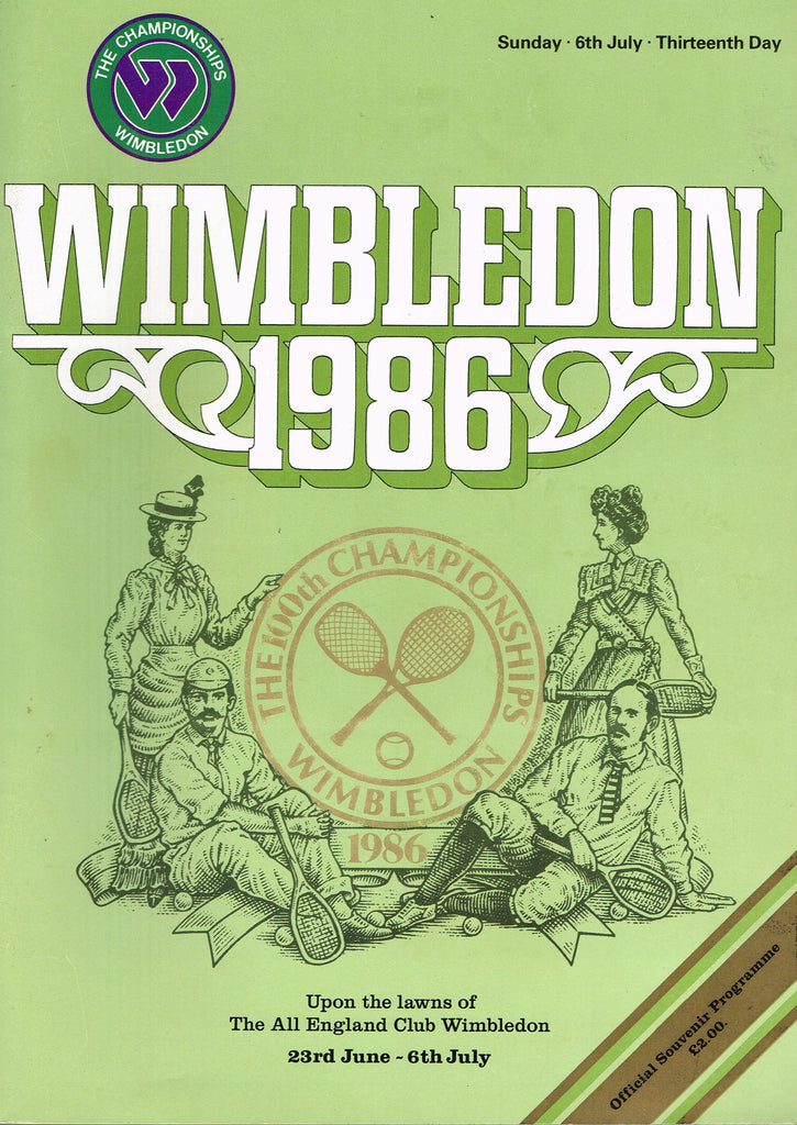 1986 Wimbledon Championships Gentlemen's Final Programme - Ivan Lendl vs. Boris Becker