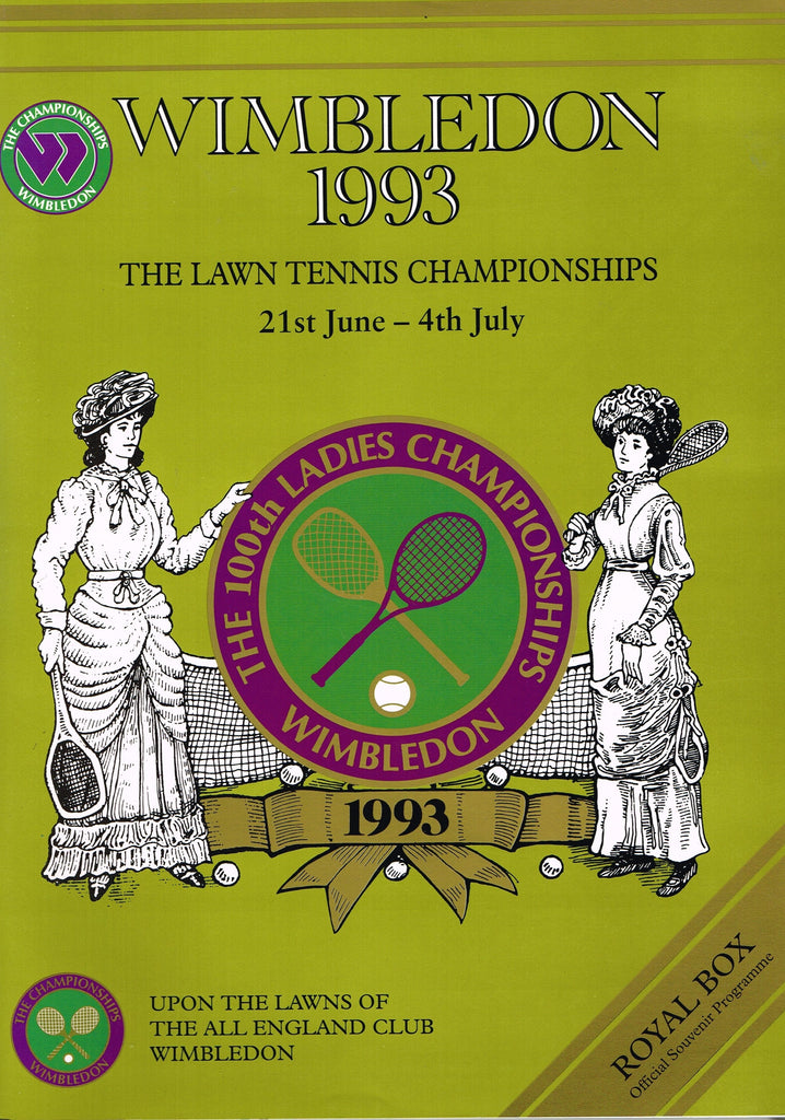 1993 Wimbledon Championships Gentlemen's Final Programme - Pete Sampras vs. Jim Courier