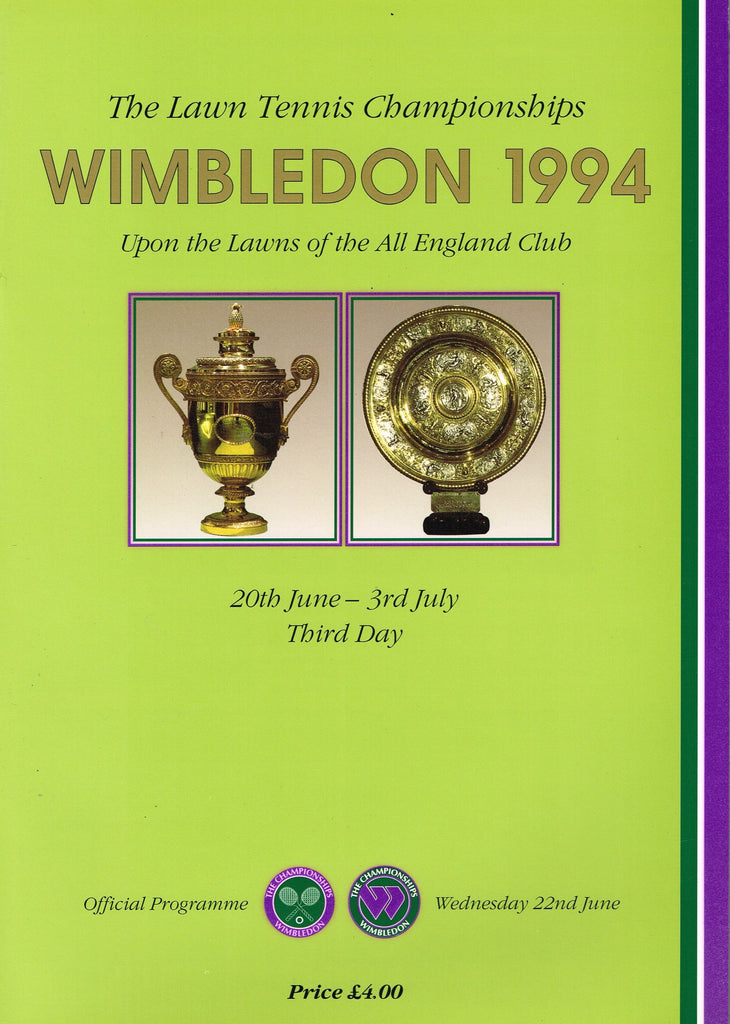 1994 Wimbledon Championships Daily Programmes
