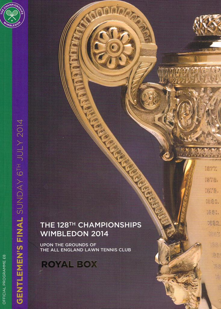 2014 Wimbledon Championships Gentlemen's Final Royal Box Programme - Novak Djokovic vs. Roger Federer