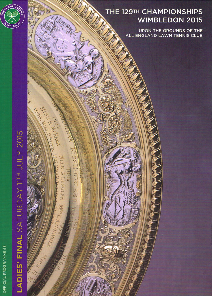 2015 Wimbledon Championships Ladies' Final Programme - Serena Williams vs. Garbiñe Muguruza