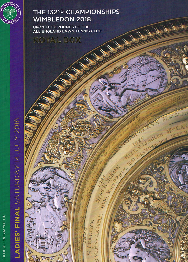 2018 Wimbledon Championships Ladies' Final Programme - Angelique Kerber vs. Serena Williams