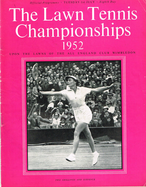1952 Wimbledon Championships Daily Programme Tennis Gallery Wimbledon