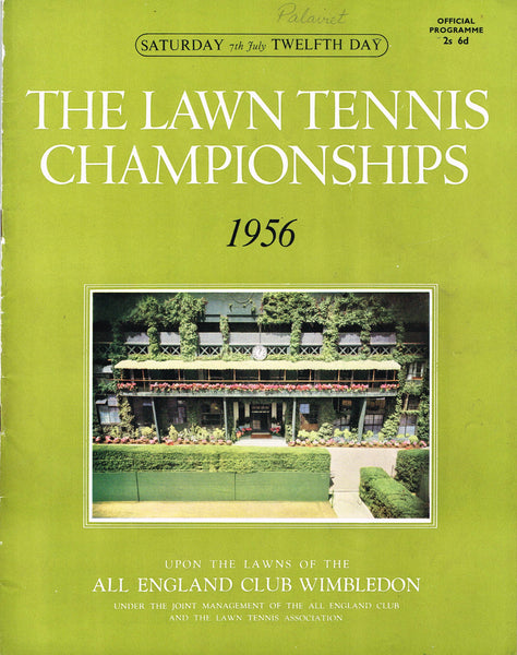 1956 Wimbledon Championships Day 12 Programme Tennis Gallery Wimbledon