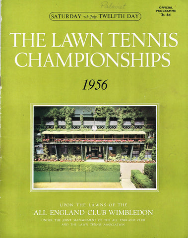 1956 Wimbledon Championships Day 12 Programme