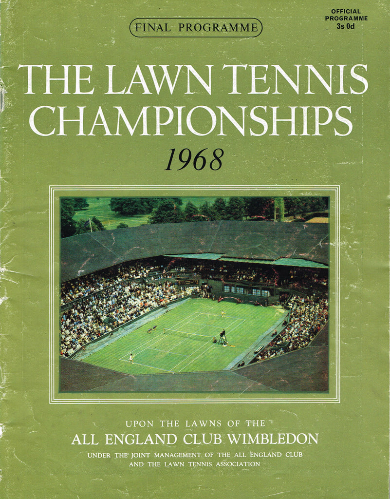 1968 Wimbledon Championships Final Programme with Full Results