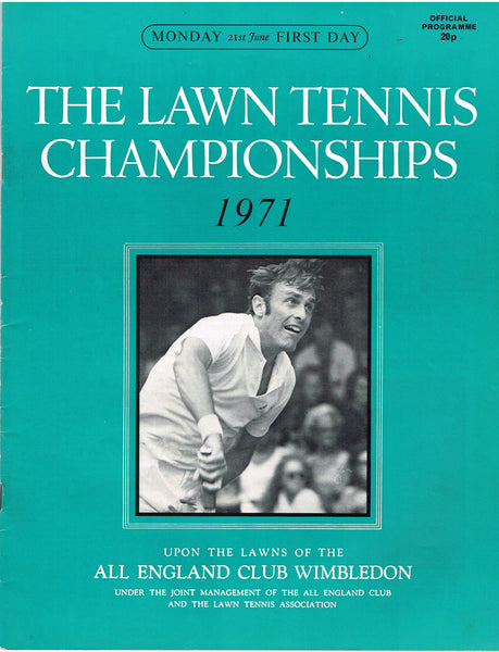 1971 Wimbledon Championships Daily Programme Tennis Gallery Wimbledon