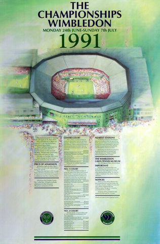 1991 Wimbledon Championships Poster