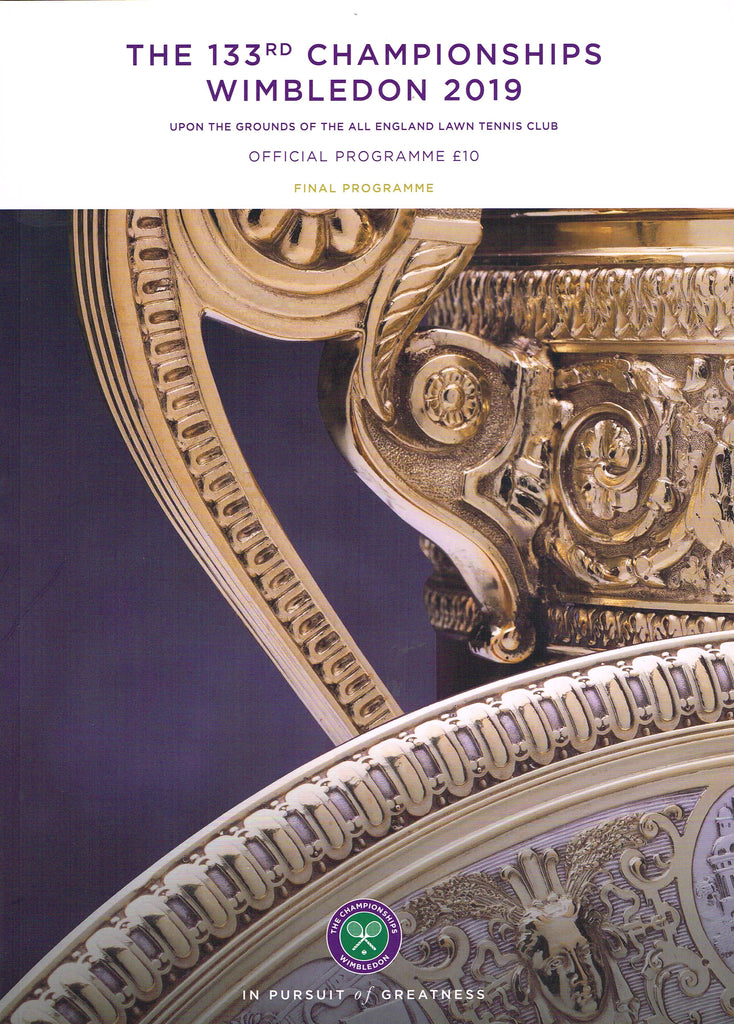 2019 Wimbledon Championships Final Programme with Full Results