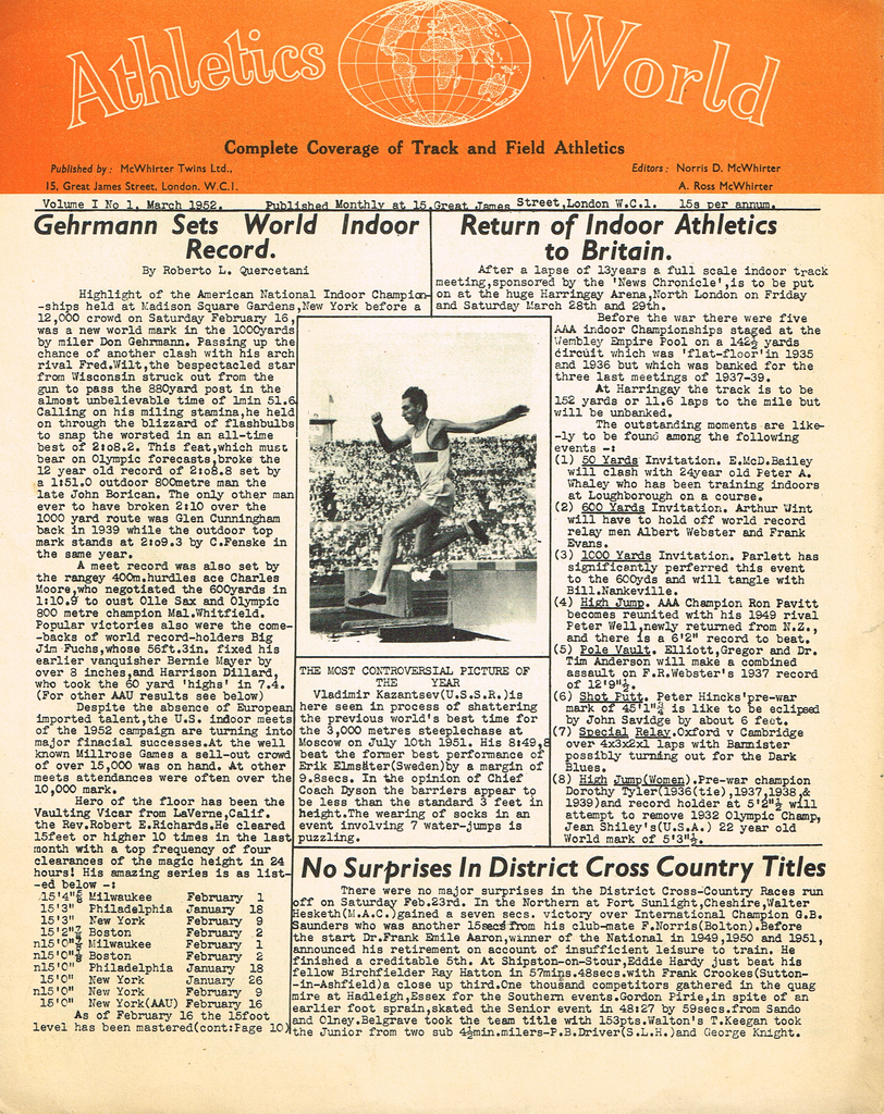 Athletics World - Rare Early Issues