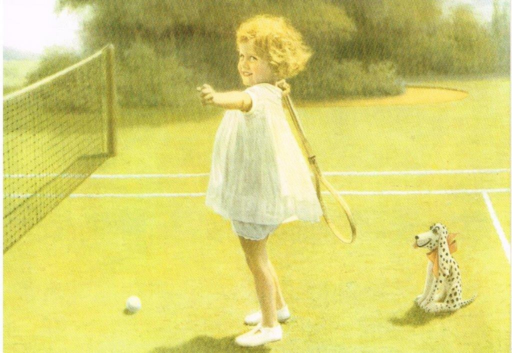 Little Girl with Dog - Pack of 6 Notecards