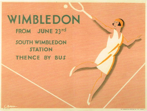 Wimbledon Championships 1930 - Travel Advertising Print
