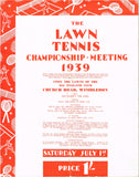 1939 Wimbledon Championships Daily Programmes