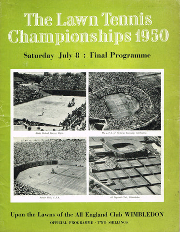 1950 Wimbledon Championships Final Programme