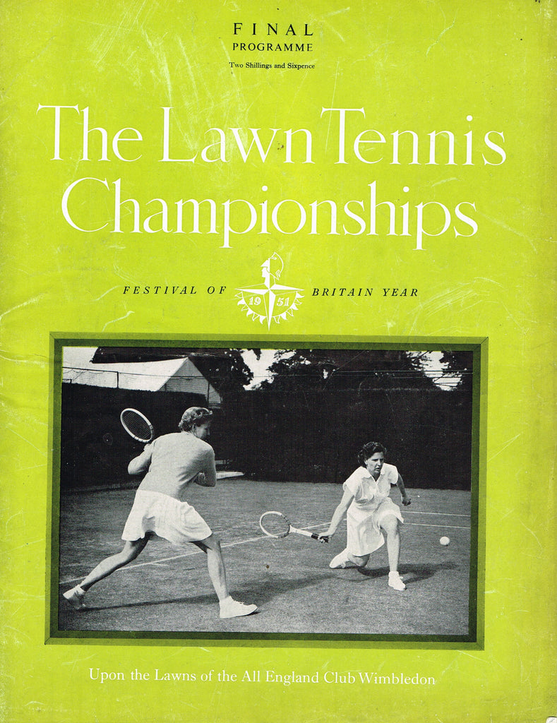1951 Wimbledon Championships Final Programme