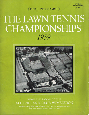 1959 Wimbledon Championships Final Programme