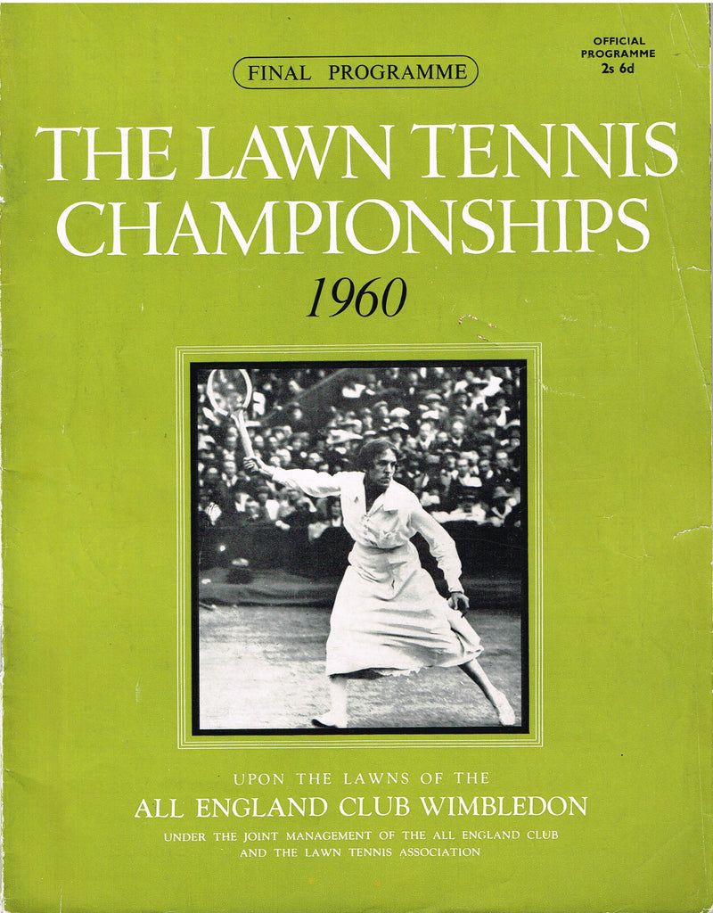 1960 Wimbledon Championships Final Programme Tennis Gallery Wimbledon