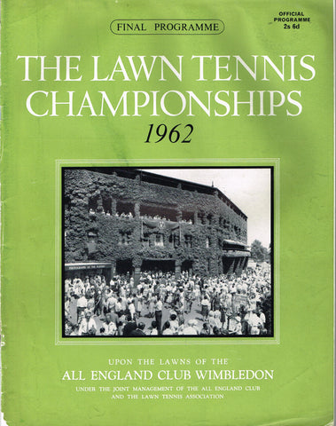 1962 Wimbledon Championships Final Programme