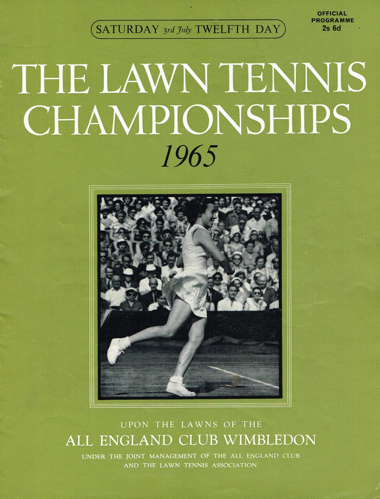 1965 Wimbledon Championships Ladies' Final Programme - Margaret Smith vs Maria Bueno