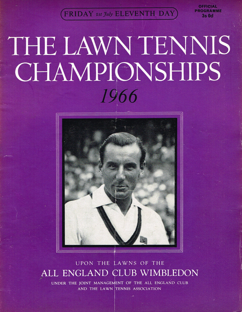 1966 Wimbledon Championships Gentlemen's Final Programme - Manuel Santana vs Dennis Ralston