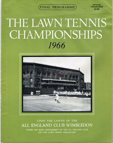 1966 Wimbledon Championships Final Programme