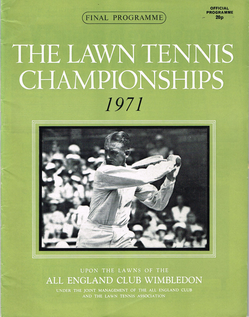 1971 Wimbledon Final Programme with Full Results
