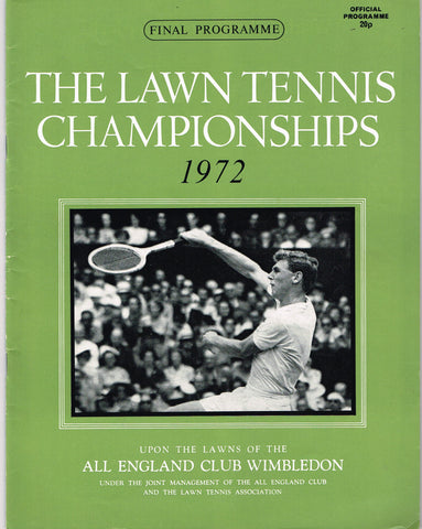1972 Wimbledon Final Programme with Full Results