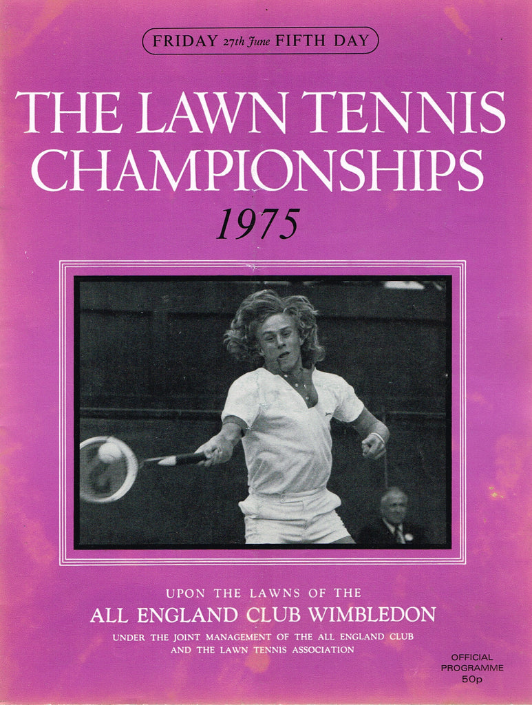 1975 Wimbledon Championships Daily Programmes Tennis Gallery Wimbledon