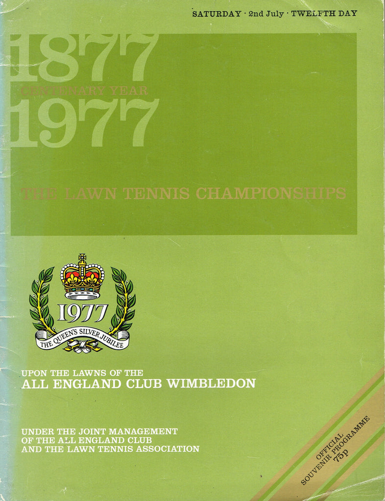 1977 Wimbledon Championships Gentlemen's Final Programme - Björn Borg vs. Jimmy Connors