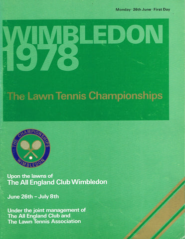1978 Wimbledon Championships Daily Programme