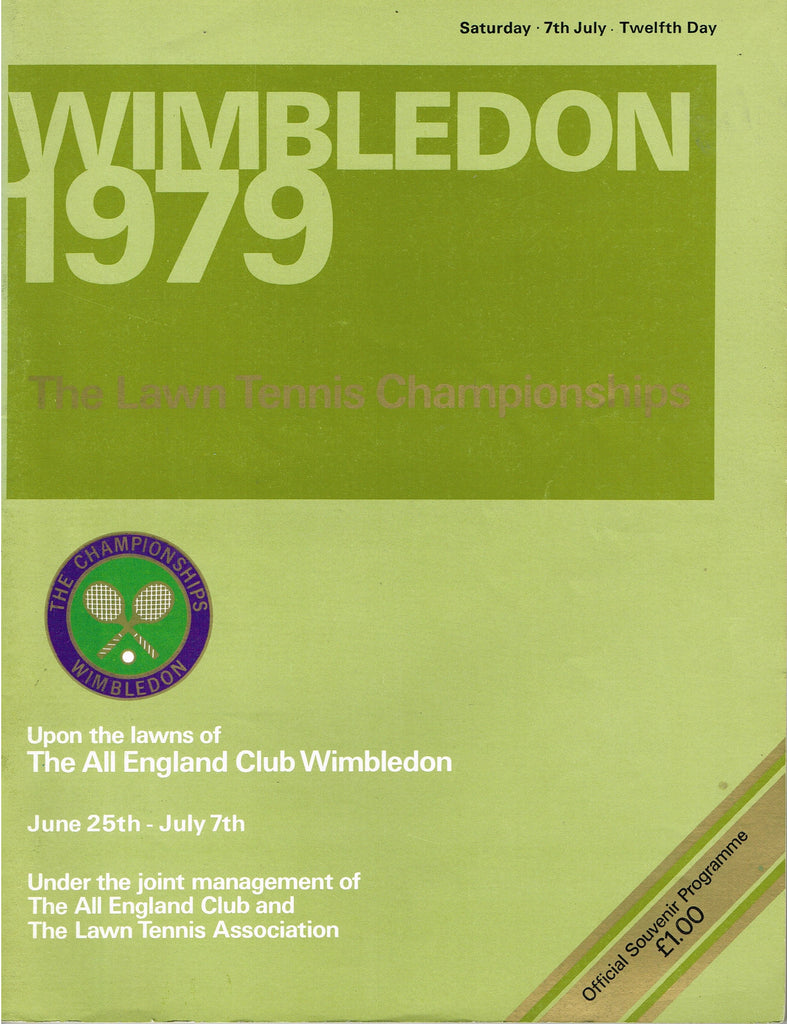 1979 Wimbledon Championships Gentlemen's Final Programme - Björn Borg vs. Roscoe Tanner