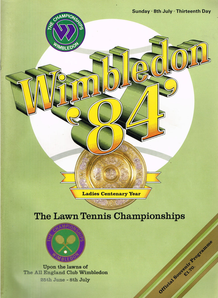 1984 Wimbledon Championships Gentlemen's Final Programme John McEnro