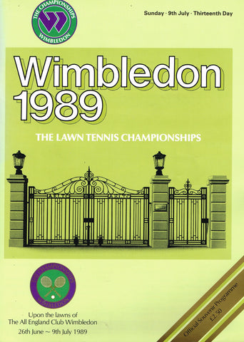 1989 Wimbledon Championships Ladies' Final Programme - Steffi Graf vs. Martina Navratilova