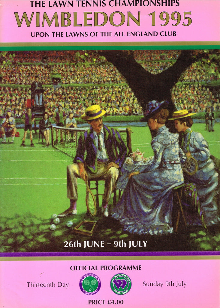 1995 Wimbledon Championships Gentlemen's Final Programme -  Pete Sampras vs. Boris Becker
