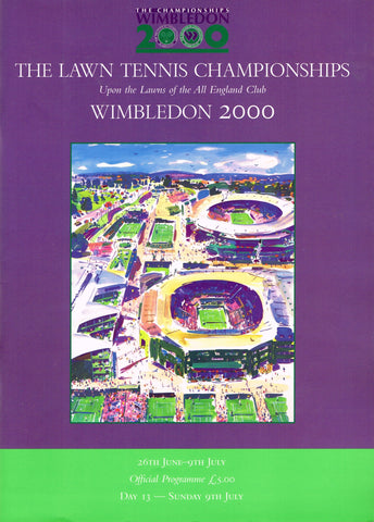 2000 Wimbledon Championships Gentlemen's Final Programme - Pete Sampras vs. Patrick Rafter
