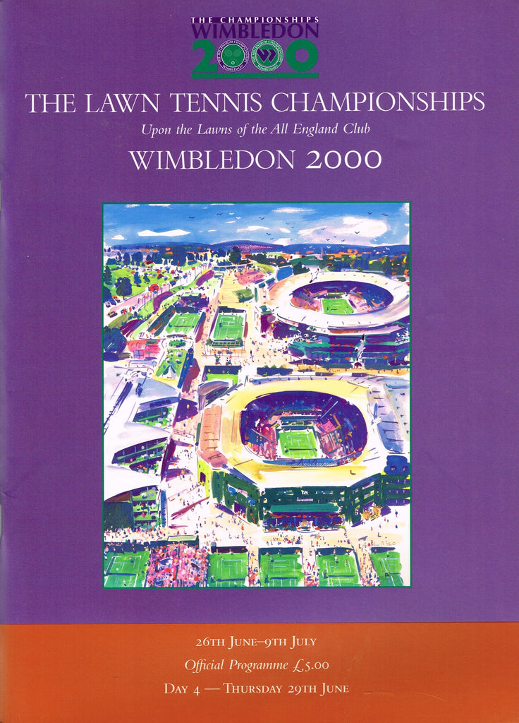 2000 Wimbledon Championships Day 4 Programme