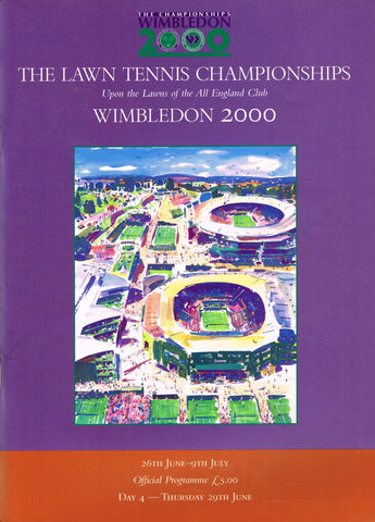2000 Wimbledon Championships Day 4 Programme
