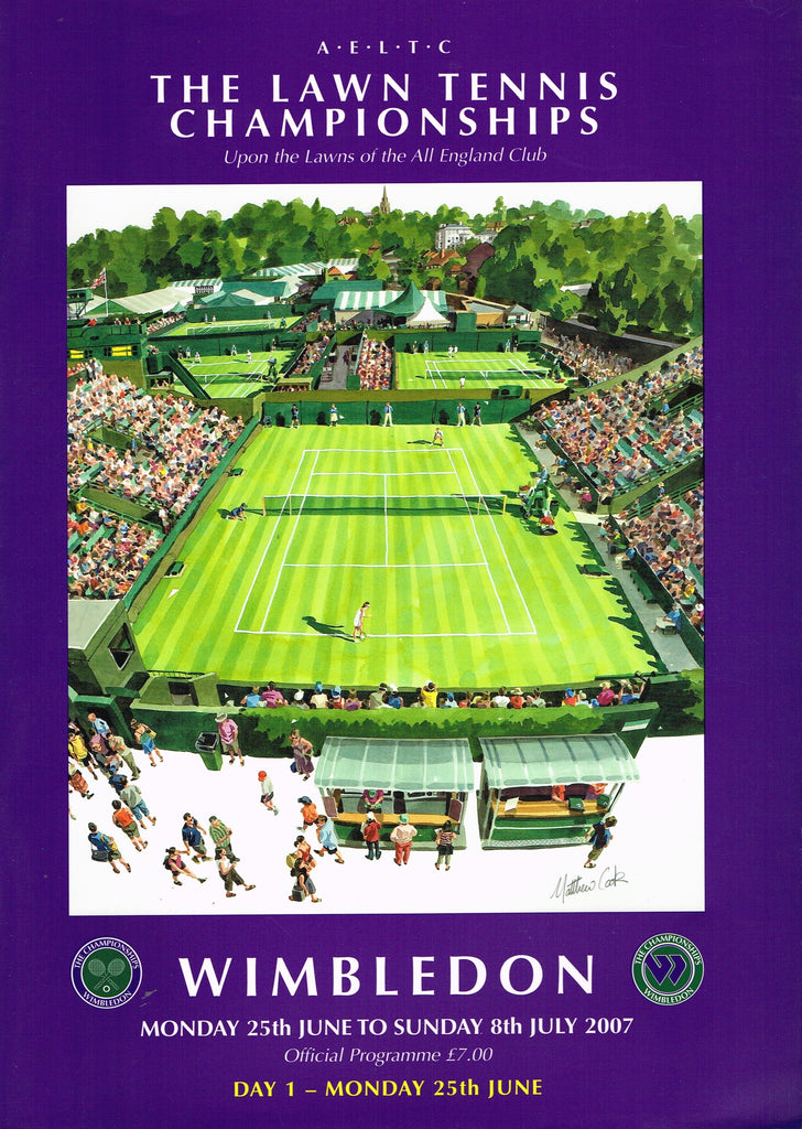 2007 Wimbledon Championships Day 1 Programme
