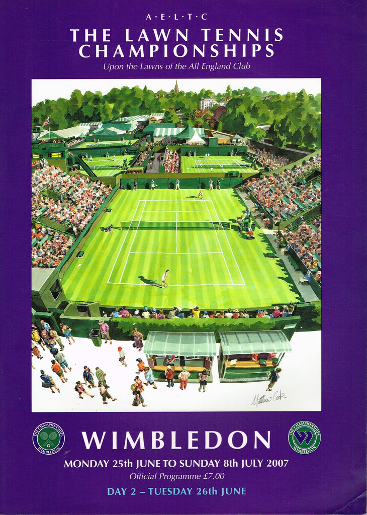 2007 Wimbledon Championships Day 2 Programme