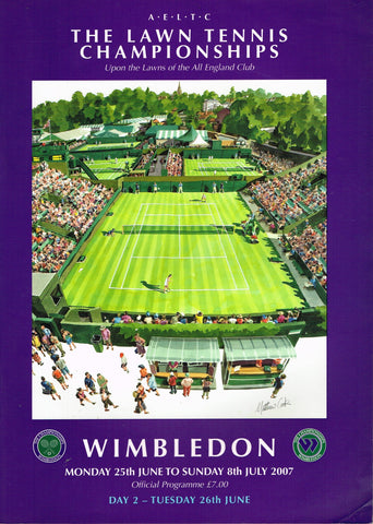 2007 Wimbledon Championships Day 2 Programme