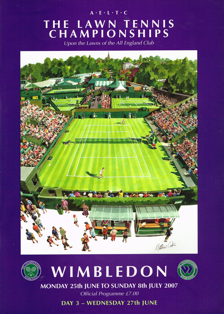 2007 Wimbledon Championships Day 3 Programme