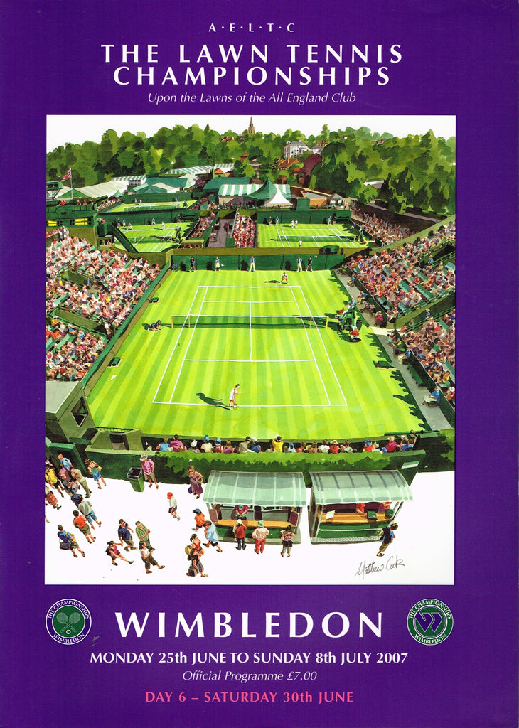 2007 Wimbledon Championships Day 6 Programme