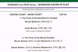 2013 Wimbledon Championships Gentlemen's Final Programme - Andy Murray vs. Novak Djokovic