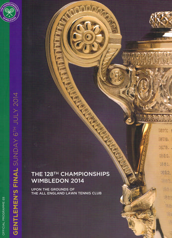 2014 Wimbledon Championships Gentlemen's Final Programme - Novak Djokovic vs. Roger Federer